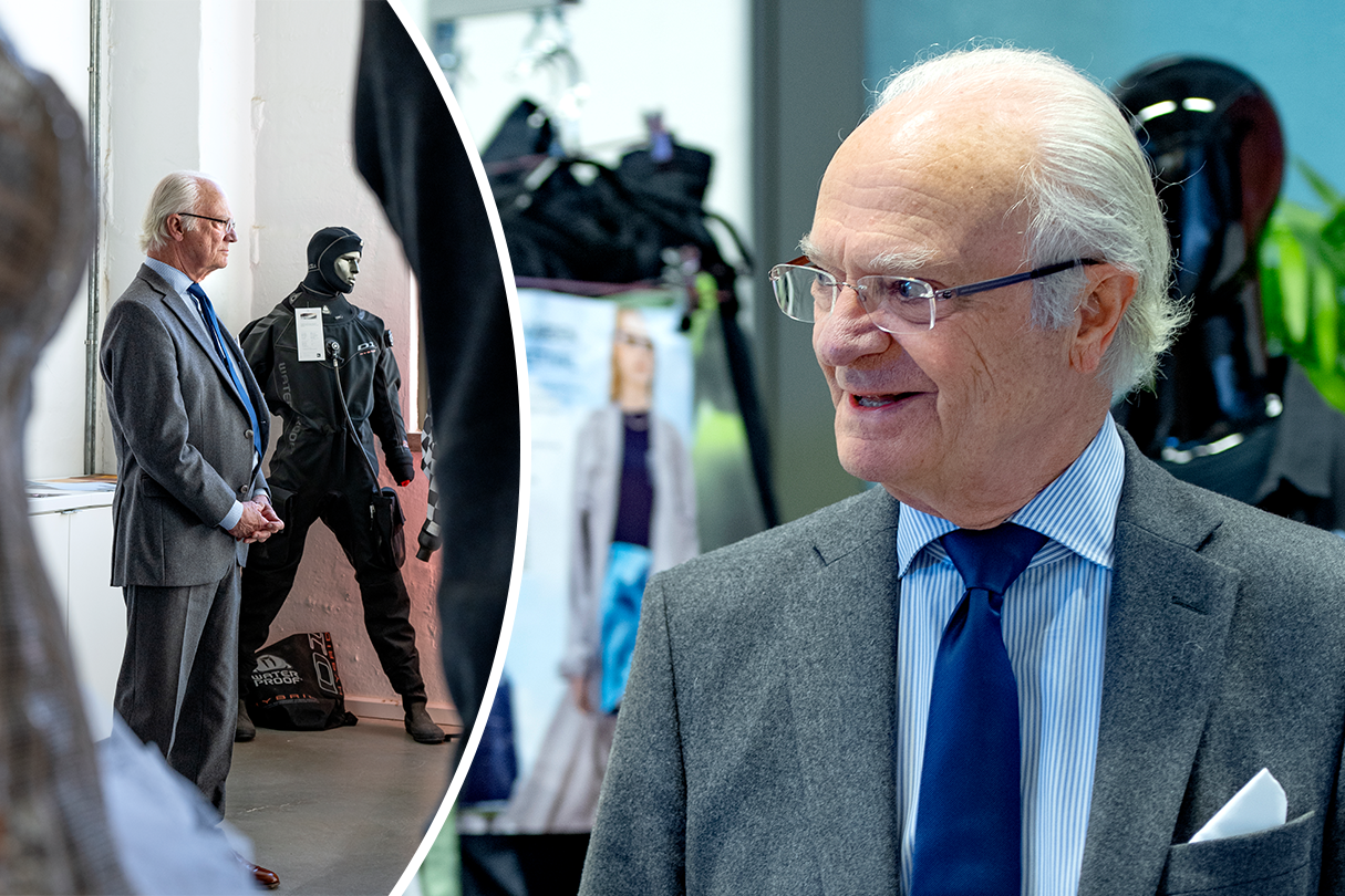 H.M. Konungen på besök i Smart Textiles Showroom